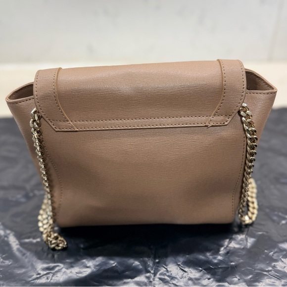 Furla Ginevra Mini Crossbody Genuine Leather Beige Shoulder Bag - Picture 2 of 8